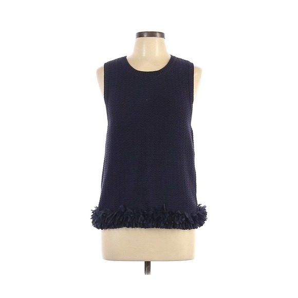 Ann Taylor Tops - 🍀ANN TAYLOR I L I Sleeveless Top w/ Fringe Trim